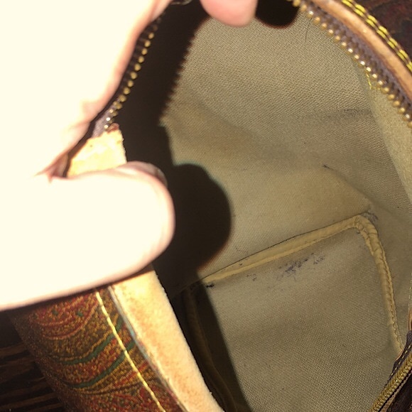 METRO MILANO Red Paisley Speedy 20 Small Boston Travel Tote Bag Lock and Key - Picture 16 of 17